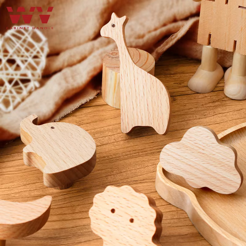 WV Holzgriffe in Tierform für Schränke und Schubladen, Braun Matt - Bild 2