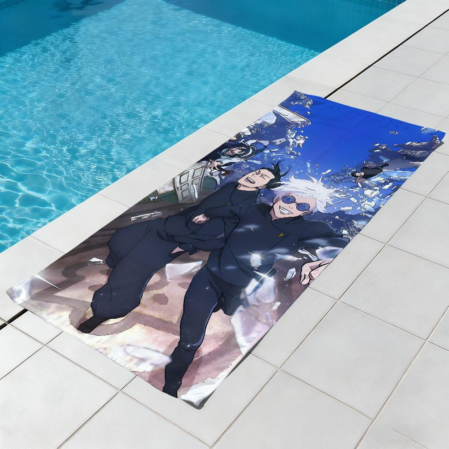 Dalangpa Jujutsu Kaisen Gojo Strandtuch, schnelltrocknend und weich, multicolor, B: 40 cm, H: 60 cm - Bild 5