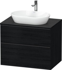 Duravit Waschtischunterschrank D-Neo Wandhängend in Schwarz und Weiß, B/T/H: 80 x 55 x 66,4 cm - Bild 1