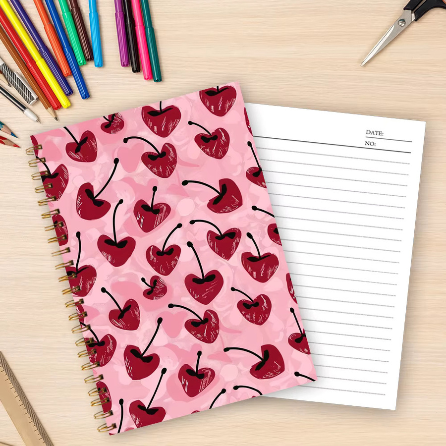 Notizbuch Pink Cherry Serie mit unlinierte Seiten in Pink und Multicolour - Bild 2