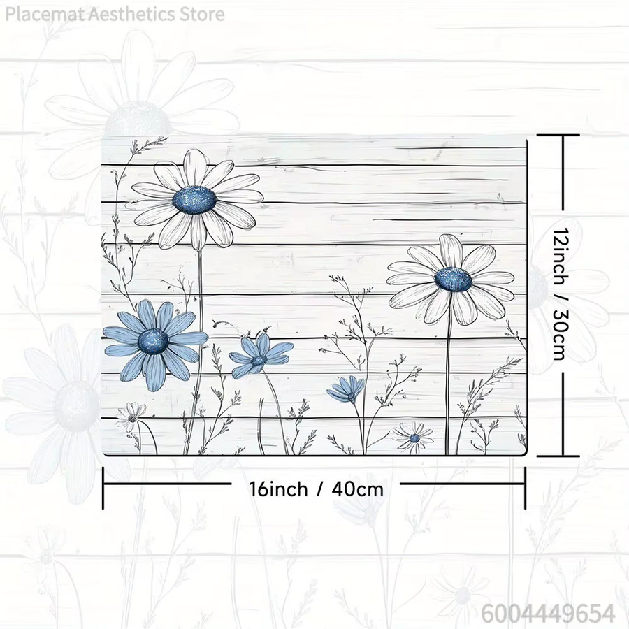 Gorenje Geschirrtrockenmatte und Abdeckmatte mit Blumenmuster für Waschküche, Küche oder Kühlschrank - Bild 2