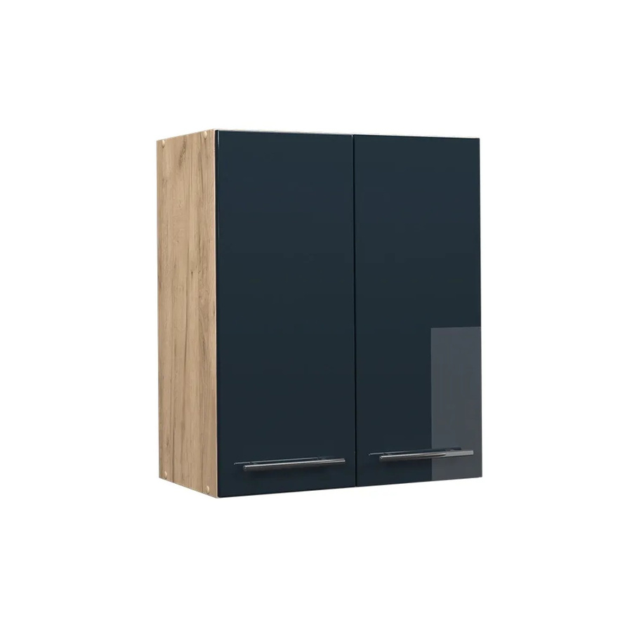 Vicco Hängeschrank Fame-Line Küche Dunkelblau Hochglanz Eiche mit Soft-Close-Scharnieren B: 60 cm, H: 72 cm, T: 34,1 cm - Bild 3