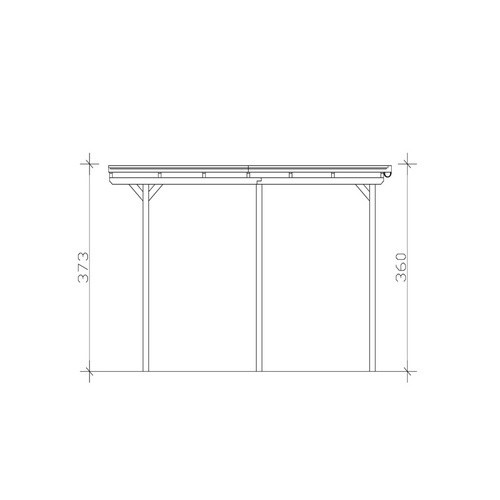 Skanholz Carport Emsland 1 Caravan Weiß B/T: 404 x 604 cm - Bild 4