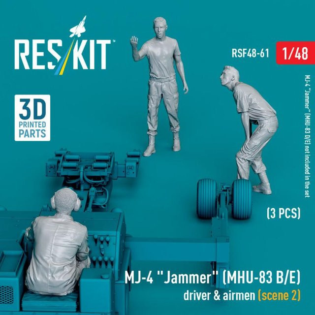 ResKit Models MJ-4 Jammer (MHU-83 B/E) driver & airmen (scene 2), 3-teiliges Set, 1:48 - Bild 1