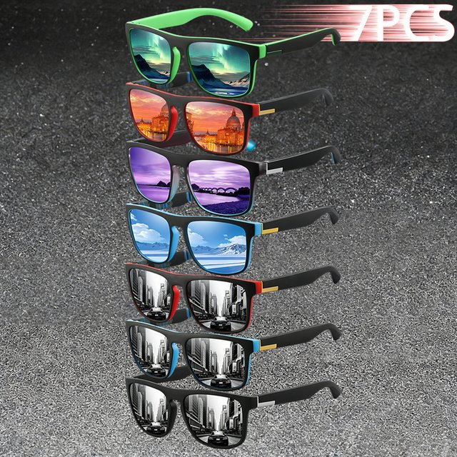 WSZ Sonnenbrille, quadratisch, Vollrand, Kunststoff, Multicolor, Unisex - Bild 1