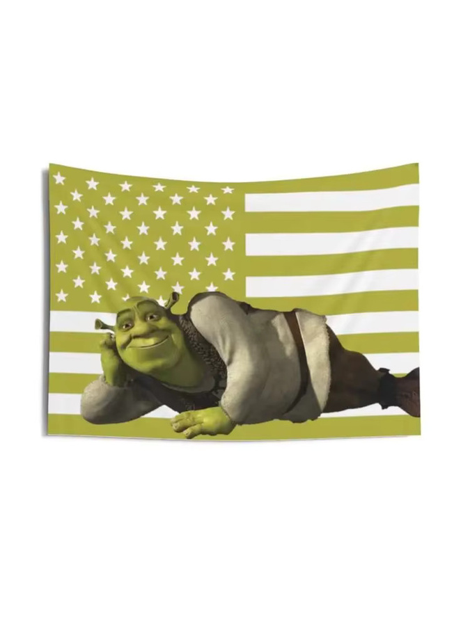VIKAMA Wandteppich Amerikanische Flagge USA in Grün, Rechteckig, Breite: 90 cm, Höhe: 60 cm - Bild 2