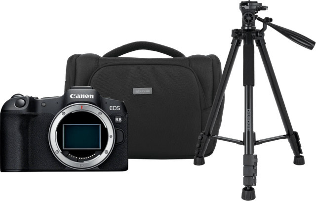 Canon EOS R8 Vollformat Systemkamera BlueBuilt Value Up Kit in Schwarz - Bild 1