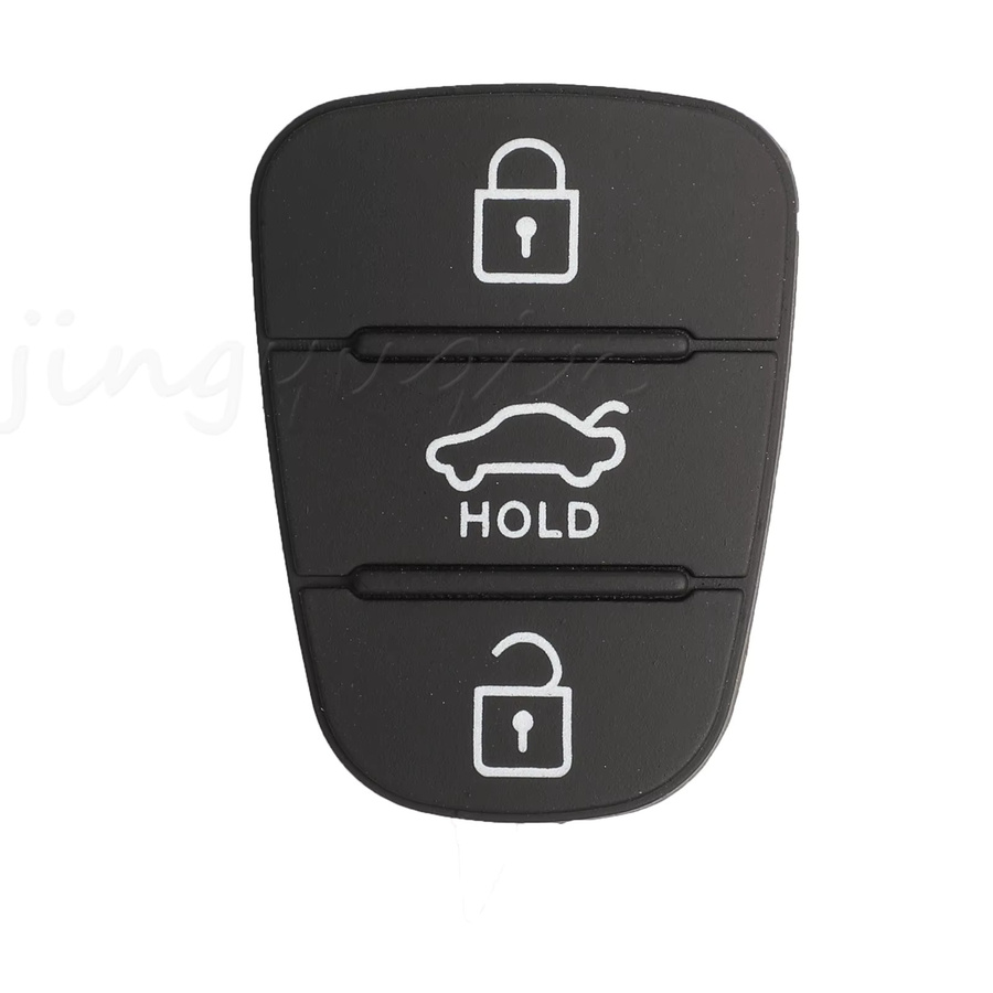 Jingyuqin Gummi Taste Pad für Kia Hyundai Fernbedienung Auto Schlüssel in Schwarz - Bild 2