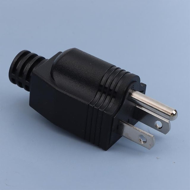 Yamiye US-amerikanischer 3-Pin 5-15P AC Stromstecker Adapter in Schwarz - Bild 1