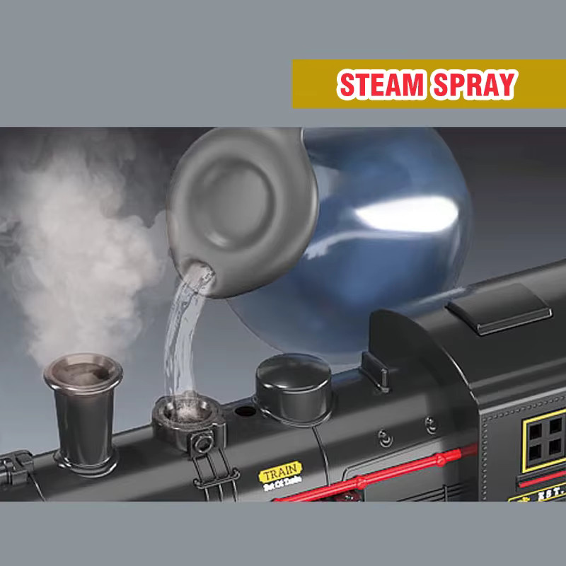 CONUSEA Retro-Dampfzug, Spielfahrzeug, mit Licht und Ton, Dampfspray - Bild 5