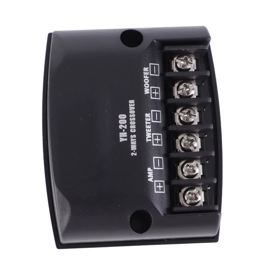 Qiilu 2er Set Auto 2-Wege Lautsprecher Frequenzteiler mit Hochfrequenzkondensatoren 12 V 60 W in Schwarz - Bild 3
