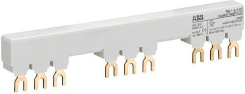 ABB PS1-3-2-65 3-Phasen-Sammelschiene für 3 MS116 / MS132, 65A, grau - Bild 1