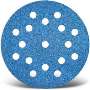 Menzer Klett-Schleifscheiben Set 25 Stück, Durchmesser: 125 mm, Körnung K40, 17-Loch, Blau - Bild 1