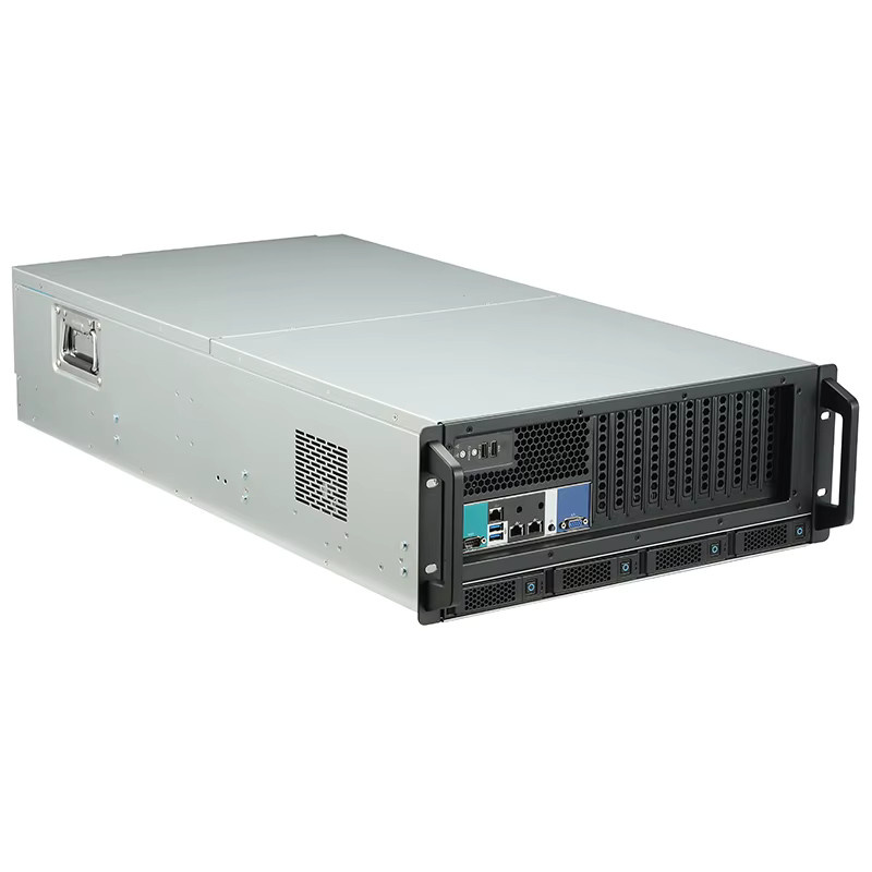 DIXSG GPU-Server-Computergehäuse für 10 Karten, Industrie-IPC Rack-Servergehäuse, Schwarz - Bild 2