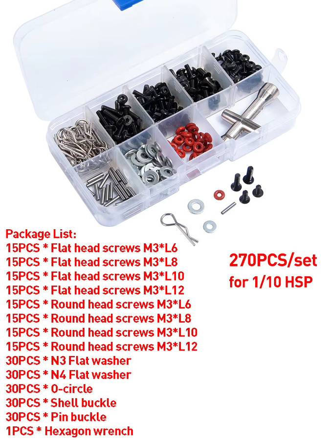 YEAHRUN RC Auto Reparaturwerkzeuge Schrauben-Set, Metall, Zubehör - Bild 2