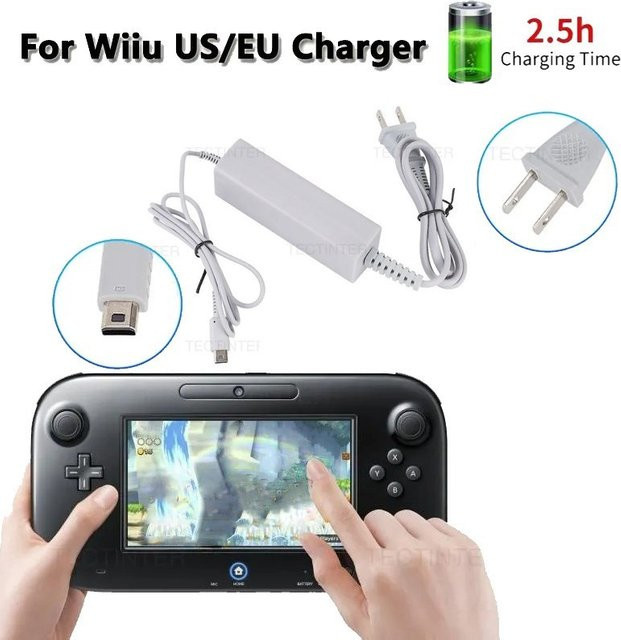 Nintendo AC-Ladegerät Adapter für Wii U Gamepad Controller in Weiß mit EU-Stecker - Bild 1