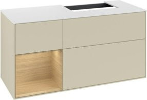 Villeroy & Boch Finion Waschtischunterschrank mit Abdeckplatte in Grau Matt Lacquer, Breite: 120 cm - Bild 1