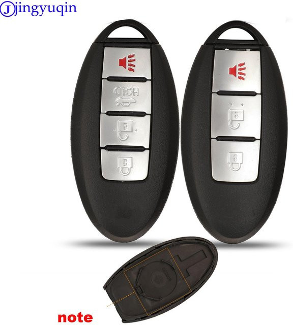 Jingyuqin Remote Key Shell Cover Case für Infiniti G25 G35 G37 Q60 FX35 FX37 QX70 FX50 Smart Key in Schwarz - Bild 1