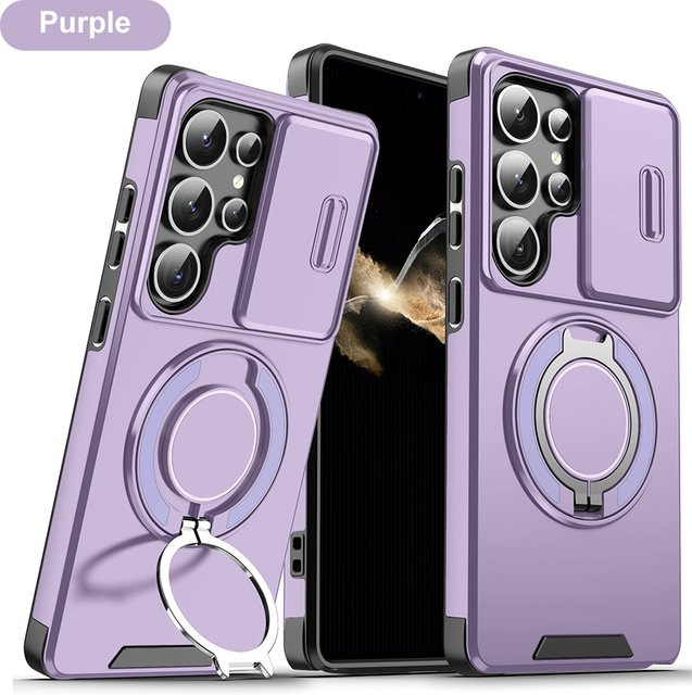 Samsung Handyhülle mit magnetischem Ring und Kamera-Schutz in Pink für verschiedene Samsung Galaxy Modelle wie A17 A16 A56 A36 A55 A35 A54 A26 A25 A15 A14 A07 A06 - Bild 1