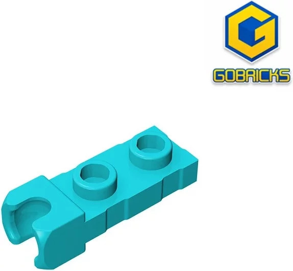 Gobricks GDS-851 Platte, modifiziert 1 x 2, Blau, Zubehör - Bild 1