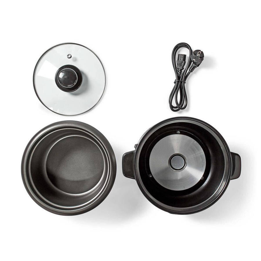 Nedis Reiskocher aus Edelstahl in Silber mit Auto-Shutoff, B/H/T: 29,2 x 24,8 x 26,2 cm - Bild 2
