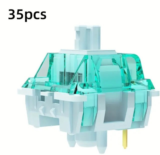MovingMic Ice Burning Shaft 35 Stück mechanische Tastaturschalter, selbstschmierende lineare 5-polige POM-Vorbau für DIY-Gaming-Tastaturen - Bild 1