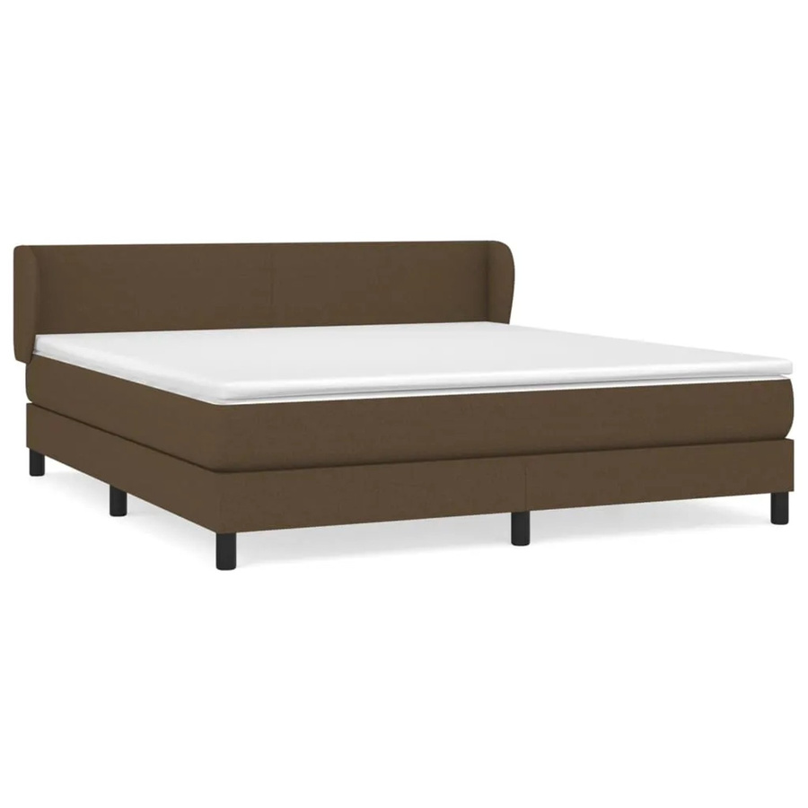 vidaXL Boxspringbett mit Matratze Dunkelbraun B/T/H: 160 x 200 x 163 cm - Bild 2