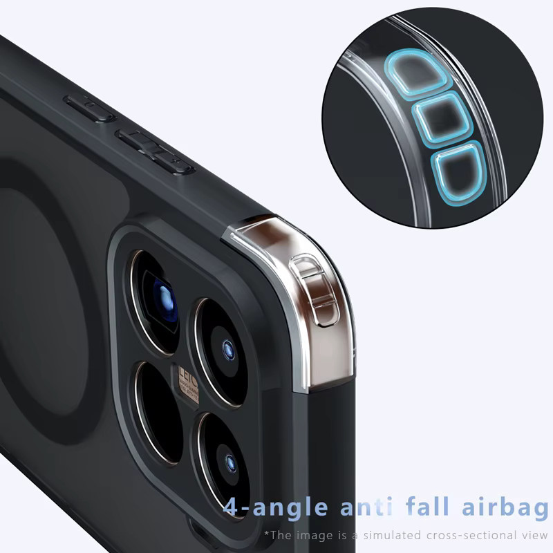 MagSafe Schutzhülle für Xiaomi 15T Pro, 17 Pro Max, 14, 13 Ultra und T Pro, matte transparente magnetische stoßfeste Handyhülle - Bild 2