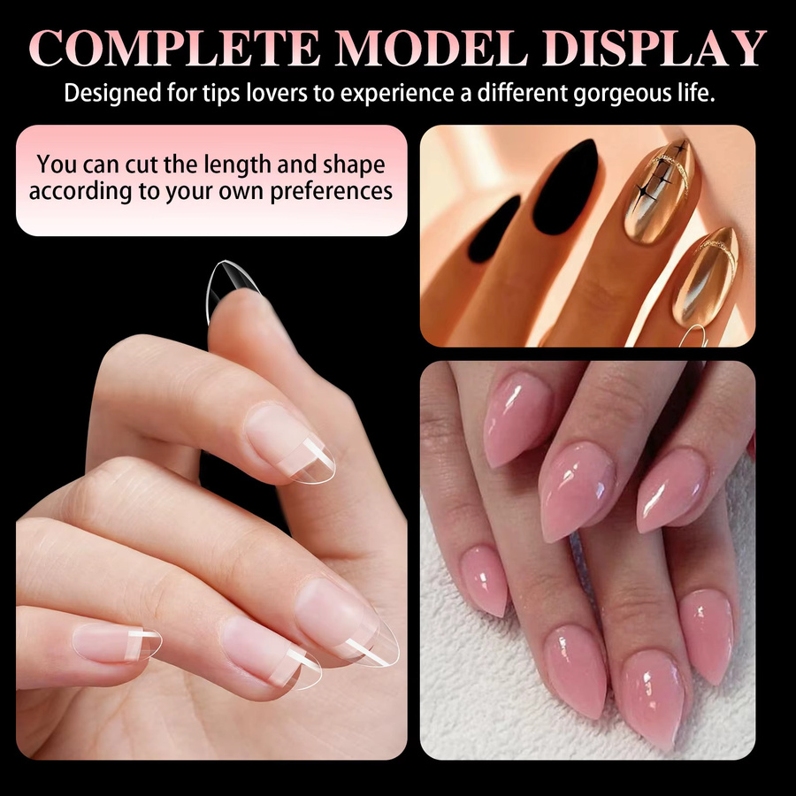 naildazzling Press On Acryl Nails Tips, 600 Stück, Mandel Square - Bild 5
