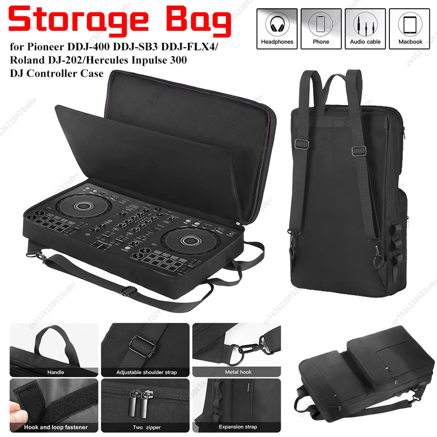 DJ-Rucksack APWIKOGER für Pioneer DDJ-400, DDJ-FLX4 und Roland DJ-202 in Schwarz - Bild 2