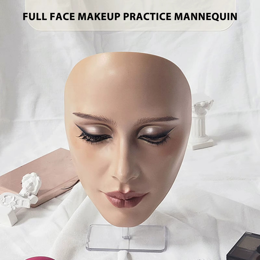 TMISHION Silikon-Schaufensterpuppe für Make-up, mit Make-up-Entferner - Bild 2