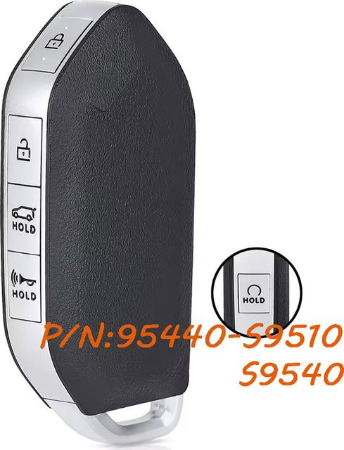 KEYECU Smart Remote Auto Schlüsselanhänger für KIA Telluride 2022 2023 2024 Schwarz 433 MHz 95440-S9540 95440-S9510 TQ8-FOB-4F71 - Bild 1