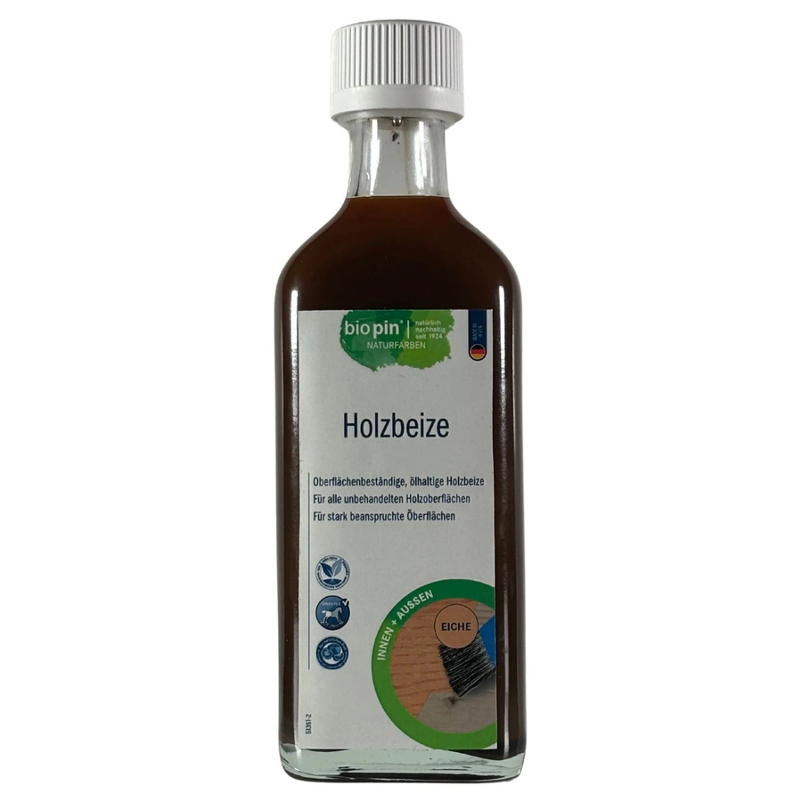 Biopin Holzbeize Eiche braun, wasserabweisend, lösemittelbasiert, 250 ml - Bild 2