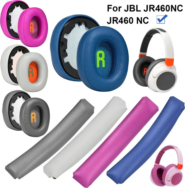 JBL JR460NC Ersatz Memory Foam Kopfhörer Ohrpolster aus Protein Leder in Grau - Bild 1