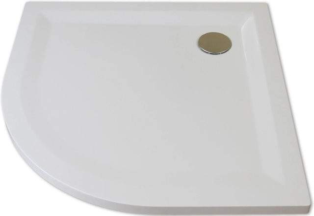 Breuer Duschwanne Flat Line Design Viertelkreis Weiß B/T: 100 x 100 cm - Bild 1
