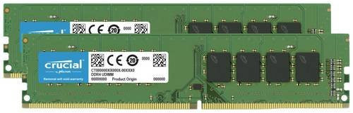 Crucial DDR4 PC-Arbeitsspeicher Kit 32 GB, 2 x 16 GB, 3200 MHz, 288-Pin DIMM, CL22, Farbe: Grün - Bild 1