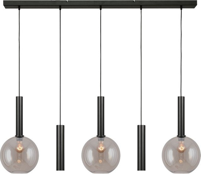 Masterlight Bella 2 3/2 Pendelleuchte 5-flammig in Gold und Schwarz matt mit Glas in Gold Fumé - Bild 1