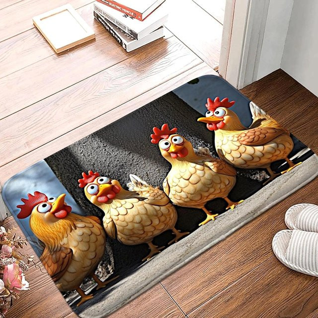 Anti-Rutsch Fußmatte Lodestar mit realistischem Katzen- und Hunde-Muster, Mehrfarbig, B/B: 50 x 30 cm - Bild 1