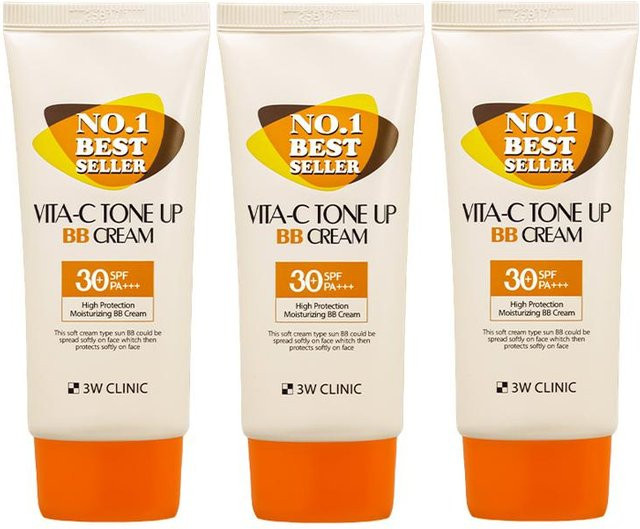 3W CLINIC Vita-C BB-Creme, 50 ml, Vitamin C, Beigeton, Matt - Bild 1