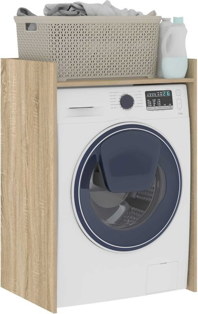 Waschmaschinenschrank Yiwydaa in Sonoma, Farbe Braun/Beige, B/T/H: 67,5 x 48 x 97 cm - Bild 1