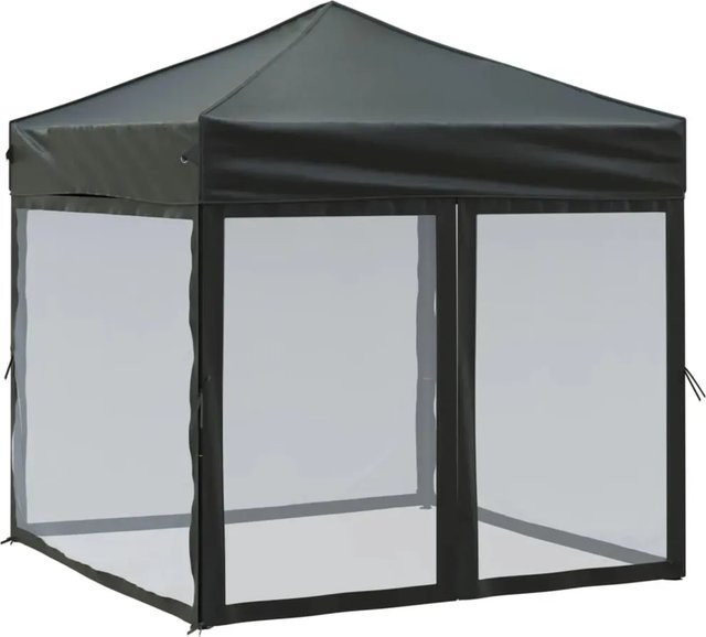 vidaXL Partyzelt faltbar mit Seitenwänden Schwarz B x T: 2 x 2 m - Bild 1