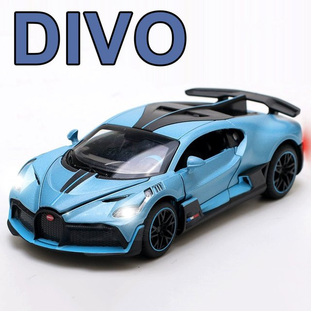 MAKEDA Divo Chiron Miniaturmodell, Sportwagen, 1:32, Metall, mit Licht und Sound - Bild 1