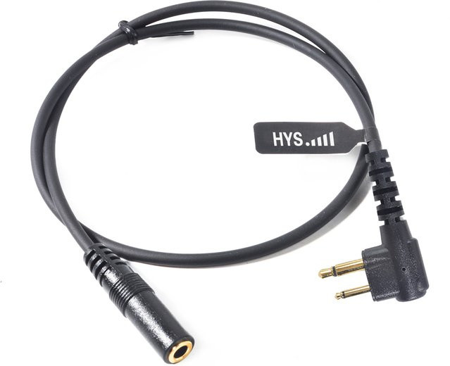 Motorola Radio-Ohrhörer-Adapter 2-polig auf 3,5-mm-Klinke in Schwarz, kompatibel mit Motorola CP100D CP185 und Yaesu FT-4VR - Bild 1