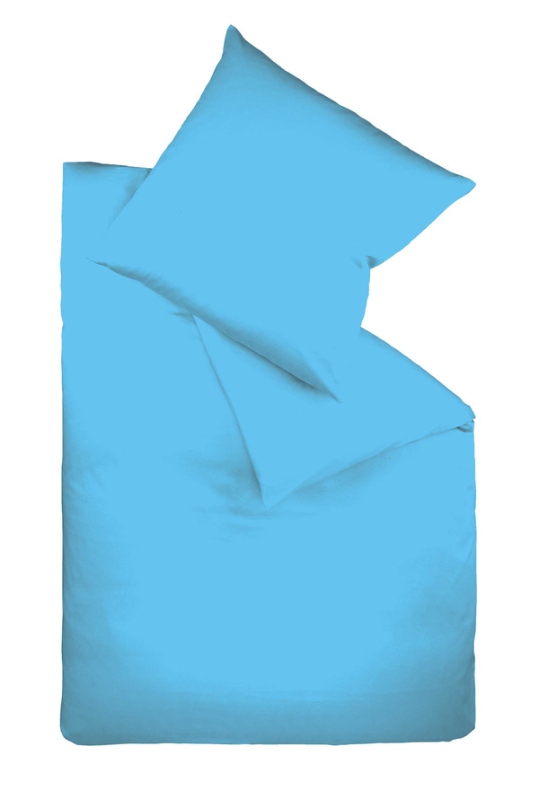 Fleuresse Bettwäsche aus Mako-Satin in Blau, B/H: 200 x 200 cm - Bild 1