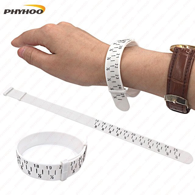 PHYHOO Kunststoff-Armband-Messgerät, verstellbar, 15–25 cm, Unisex - Bild 1