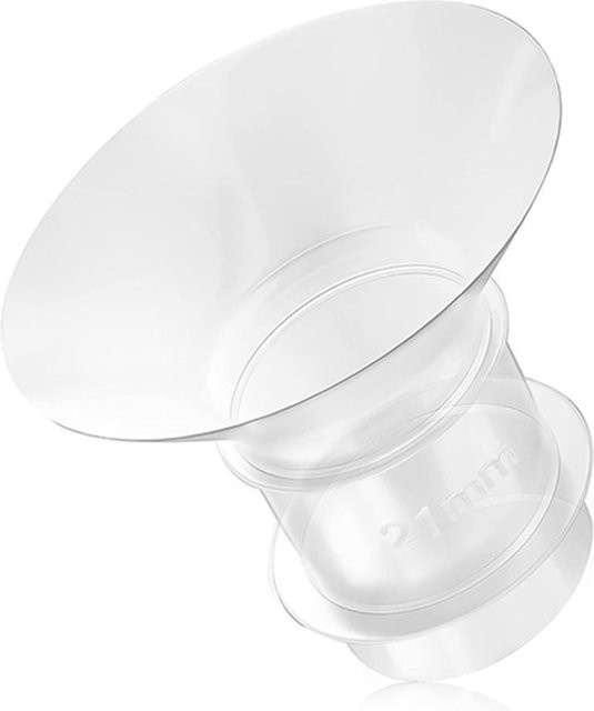 Igeteck Muttermilchpumpen-Flanscheinsätze aus Silica-gel, Brustkonverter in Weiß und Transparent, 21 mm - Bild 1