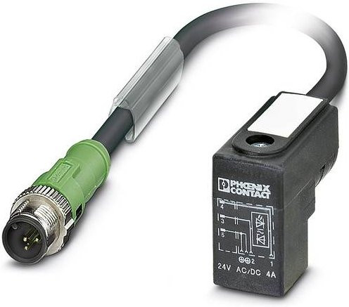 Phoenix Contact Sensor-Aktor-Kabel SAC-3P-M12MS/0,3-PUR/CI-1L-Z in Schwarz - Bild 1