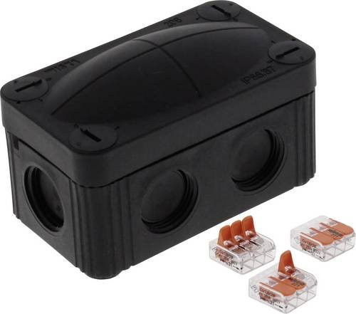 Wiska 10109900 Abzweigkasten Schwarz IP66/IP67 B/H/T: 4,9 x 8,5 x 5,1 cm 10er Packung - Bild 1