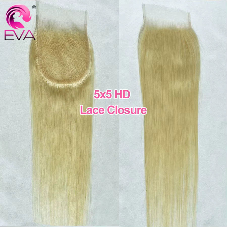 Eva Hair HD Lace Closure, 613 Blonde, Echthaar, Glatt - Bild 5