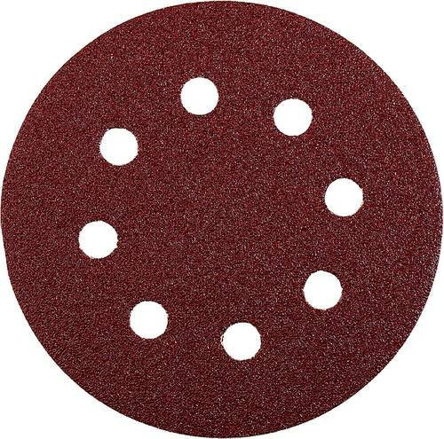Kwb Schleifscheiben Set für Exzenterschleifer, Körnung 180, Durchmesser: 125 mm, 20 Stück, Rot - Bild 1